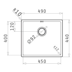 Zlewozmywak Pyramis ASTRIS 45x40 FM 101028401